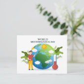 Wereld Meteorologische Dag Feestdagenkaart (Staand voorkant)