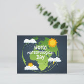 Wereld Meteorologische Dag Feestdagenkaart (Staand voorkant)