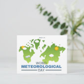 Wereld Meteorologische Dag Feestdagenkaart (Staand voorkant)