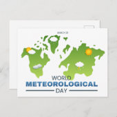Wereld Meteorologische Dag Feestdagenkaart (Voorkant / Achterkant)