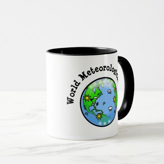 Wereld Meteorologische Dag met Aarde-Mok Mok (Voorkant rechts)