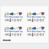Wereld Meteorologische Dag Rechthoekige Sticker (Vel)