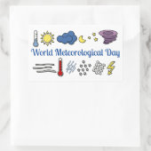 Wereld Meteorologische Dag Rechthoekige Sticker (Tas)