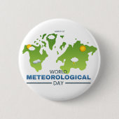 Wereld Meteorologische Dag Ronde Button 5,7 Cm (Voorkant)