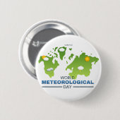 Wereld Meteorologische Dag Ronde Button 5,7 Cm (Voorkant /achterkant)