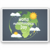 Wereld Meteorologische Dag Sticker (Voorkant)