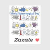 Wereld Meteorologische Dag Sticker (Vel)