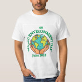 Wereld Milieu dag thema t shirt (Voorkant)
