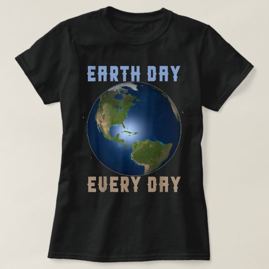 Wereld, milieubehoud op de Aarde, gelukkig n T-shirt (Design voorkant)