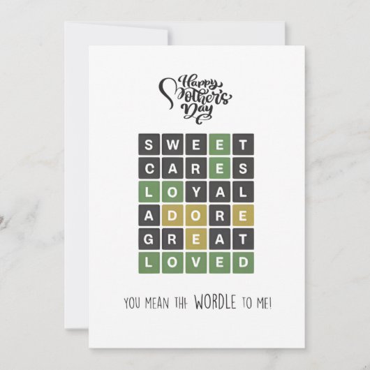 Wereld Moederdag, trend Moederdag Feestdagenkaart (Voorkant)