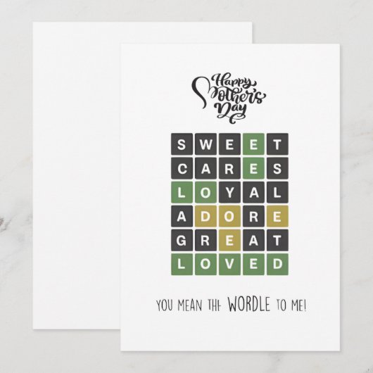 Wereld Moederdag, trend Moederdag Feestdagenkaart (Voorkant / Achterkant)