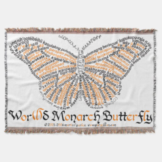 Wereld Monarch Vlinder Gooi Deken