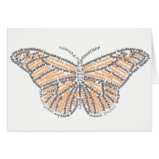 Wereld Monarch Vlinder Kaart (Voorkant Horizontaal)