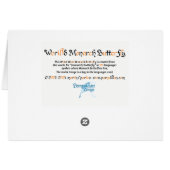 Wereld Monarch Vlinder Kaart (Achterkant Horizontaal)