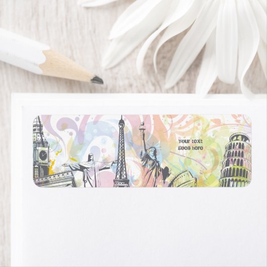 Wereld monumenten aangepaste label (Insitu)