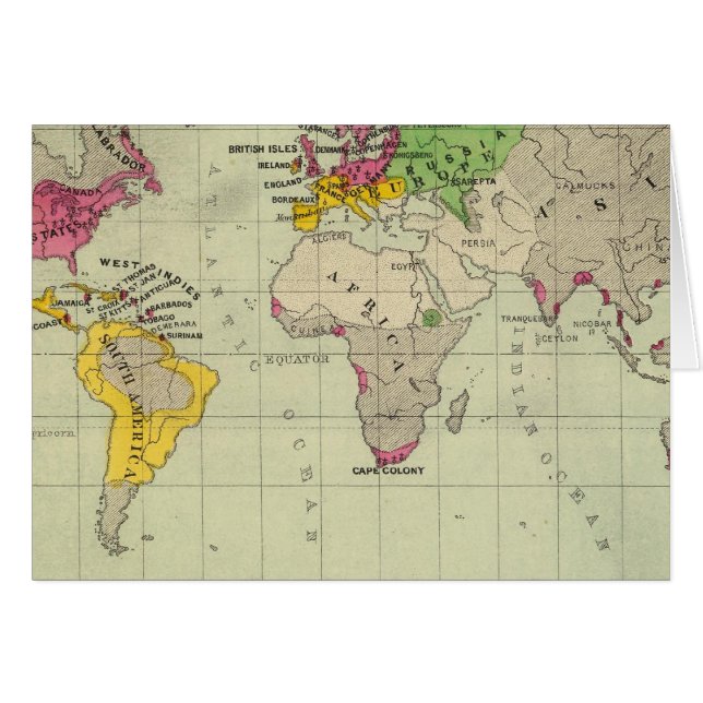 Wereld, Moravische missies (Voorkant Horizontaal)
