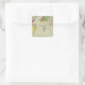 Wereld, Moravische missies Vierkante Sticker (Tas)