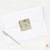 Wereld, Moravische missies Vierkante Sticker (Envelop)
