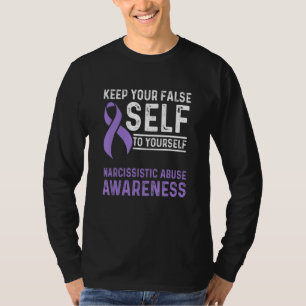 Wereld Narcistische Misbruik Bewustzijn Vals Zelf T-shirt
