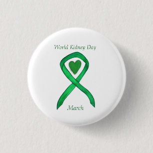 Wereld Nier Dag Bewustzijn Lint Pin Button