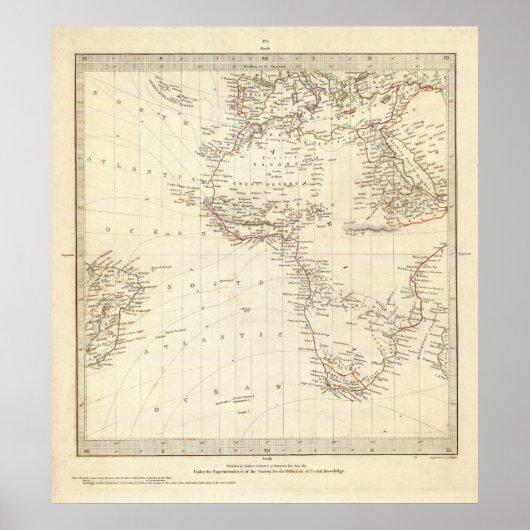 Wereld, nomonisch proj I Afrika en Zuid-Europa Poster (Voorkant)