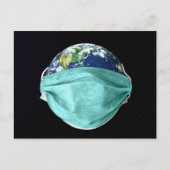 Wereld NoodCoronavirus Briefkaart (Voorkant)