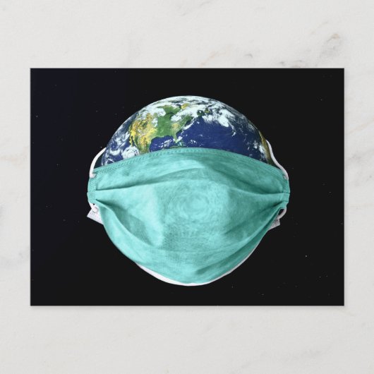 Wereld NoodCoronavirus Briefkaart (Voorkant)