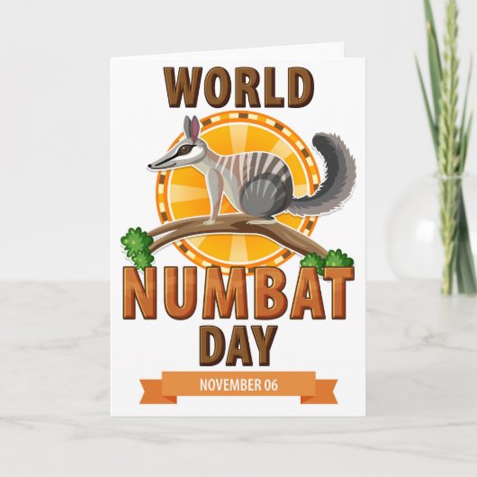 Wereld Numbat Dag Kaart (Voorkant)