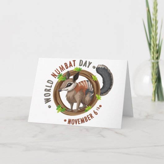 Wereld Numbat Dag Kaart (Voorkant)
