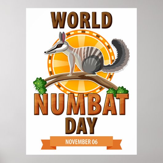 Wereld Numbat Dag Poster (Voorkant)