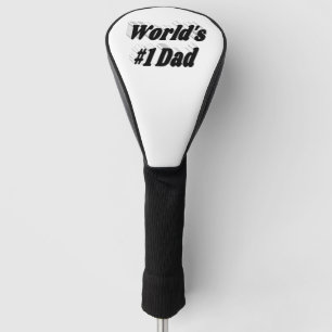 Wereld nummer 1 Pap Fathers Dag zwarte tekst Golf  Golfheadcover
