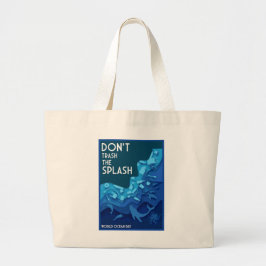 Wereld Oceaan Dag Grote Tote Bag
