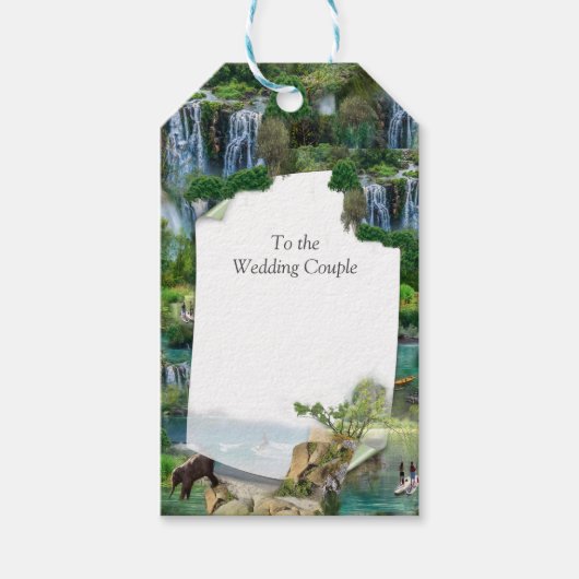 Wereld Oceaan & Rivieren, Meren & Sportactiviteite Cadeaulabel (Voorkant)