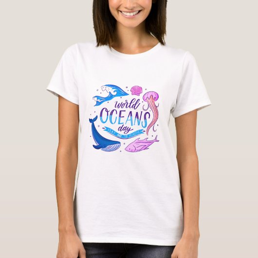 Wereld Oceaandag Dames T-Shirt (Voorkant)