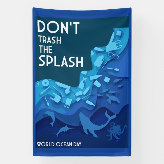 Wereld Oceaandag Spandoek (Verticaal)