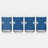 Wereld Oceanen Dag Blauwe Gestileerde Aarde Golven Blikvorm Glas (Links)