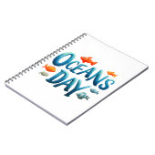 Wereld Oceanen Dag - Oceanen Dag viering met vis Notitieboek (Linkerzijde)