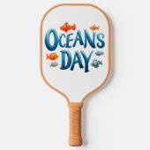 Wereld Oceanen Dag - Oceanen Dag viering met vis Pickleball Paddle (Voorkant)