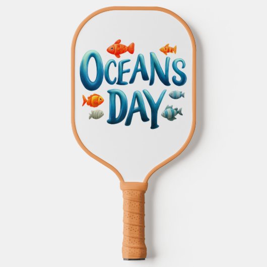 Wereld Oceanen Dag - Oceanen Dag viering met vis Pickleball Paddle (Voorkant)