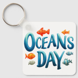 Wereld Oceanen Dag - Oceanen Dag viering met vis Sleutelhanger