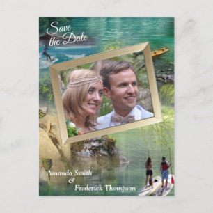 Wereld oceanen en rivieren, meren en sport aankondigingskaart