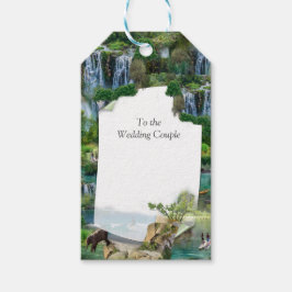 Wereld oceanen en rivieren, meren en sport cadeaulabel