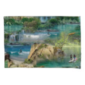 Wereld oceanen en rivieren, meren en sport kussensloop (Voorkant)