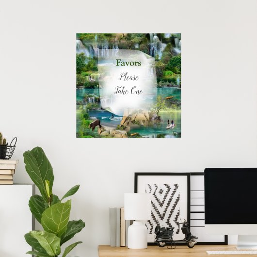 Wereld oceanen en rivieren, meren en sport poster (Thuiskantoor)