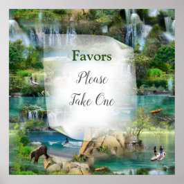 Wereld oceanen en rivieren, meren en sport poster