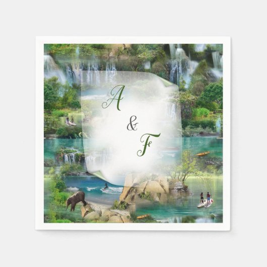 Wereld oceanen en rivieren, meren en sport servet (Voorkant)