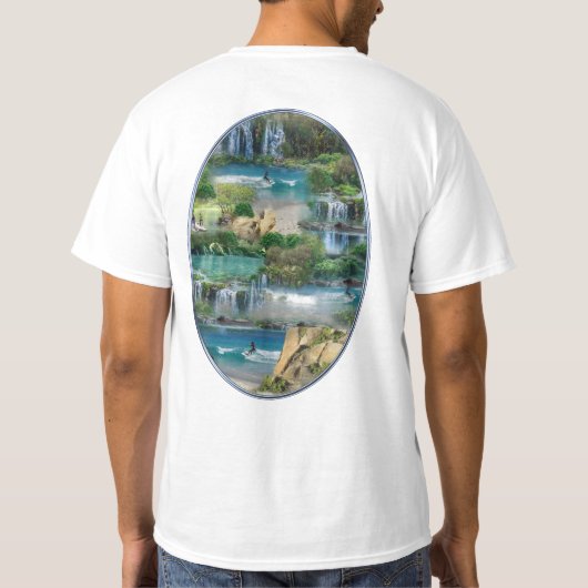 Wereld oceanen en rivieren, meren en sport t-shirt (Achterkant)