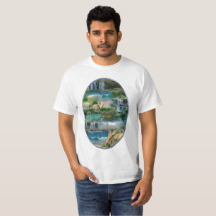 Wereld oceanen en rivieren, meren en sport t-shirt