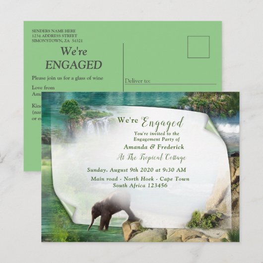 Wereld oceanen en rivieren, meren en sport uitnodiging briefkaart (Voorkant / Achterkant)