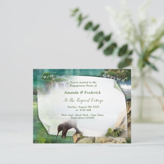 Wereld oceanen en rivieren, meren en sport uitnodiging briefkaart (Staand voorkant)